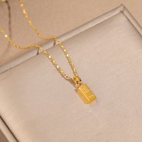 Fashion Necklace 2026 Hot Selling Light Luxury Niche Titanium Steel Small Brick Rich Clavicle Chain
