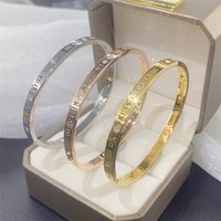 Trendy Stainless Steel Bracelet For Women Men Roman Numeral Bracelets  New Fashion Hand Jewelry Charm Bangles Femme