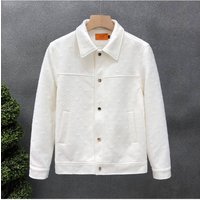 Men's Jacquard Rhinestone Star Denim Jacket Trendy Loose Casual Spring Autumn Work Clothing