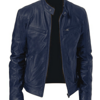 Men’s Clothing leather jacket motorcycle suit men’s PU leather jacket stand collar cardigan leather jacket