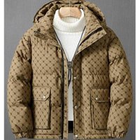 Men's Winter Hooded Letter B Print Cotton Padded Jacket - Loose Fit, Thickened Warm Coat For Teens & Youth