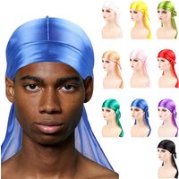 Headwrap Hot Sale Solid Silk Pirate Hat Hip Hop Bottoming Bandage Turban Hat Elastic Chemotherapy Cap