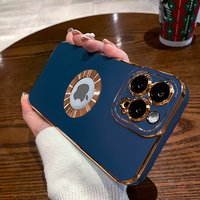 Luxury Fashion Soft Plating Phone Cases iPhone 14 13 12 11 Pro Max 14 Plus Hollow Out Silicone Protective Cover Accessories