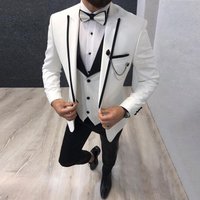 Mans clothing Business casual suit three piece bridegroom best man wedding banquet suit
