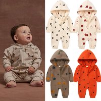 Soft Fleece Romper Hood – Cozy Long Sleeve Jumpsuit Newborns & Infants 