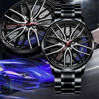 Men’s Skeleton Dial Watch – Stainless Steel Analog Quartz Watch For Men, Round Minimalist Wristwatch With Date Window, Waterproof Casual Dress Watch
