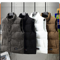  Winter Quilted Vest Print Loose Fit Padded Sleeveless Jacket Casual & Sports