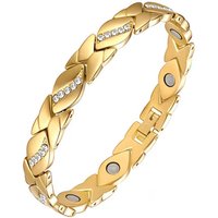 Jewelry & Accessories Hot Selling Bracelet Leaf Inlaid With Diamond Magnet Bracelet Antique Red Copper Brushed Adjustable Couple Hand Jewelry