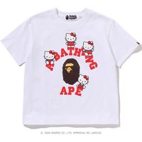 BATHING APE 2026 Product Launch BAPE X SANRIO CHARACTERS Series Co Branded Pattern Printed Cotton Short Sleeved T shirt Top