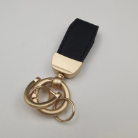 French lambskin car keychain high grade leather key ring jewelry pendant