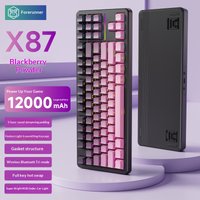 EWEADN X87 Custom Mechanical Keyboard Gasket Mount Side Lit Wireless Triple Mode Mahjong Sound