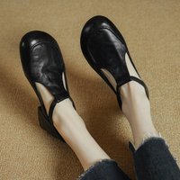 【Full Leather Inside And Out】Cameido Vintage Mary Jane Shoes For Women, British Style Autumn Leather T-bar Shoes 2025
