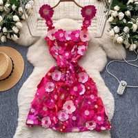 Elegant Embroidered Floral Line Dress Waist Accent – Strapless Cocktail Dress Sophisticated & Slimming