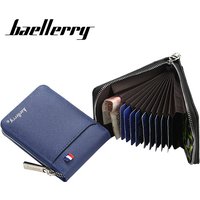 Baellerry Men’s Organ Card Holder New Product PU Document Bag Fashion Zipper Multi-card Coin Purse