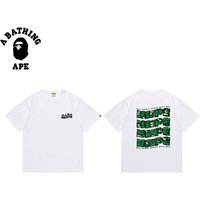 A BATHING APE BAPE-Printed Silhouette Letter Pattern Men's Short Sleeved T-shirt