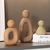 Home Garden Modern Simple Resin Abstract Family Three Ornaments Office Living Room TV Cabinet Porch Decoration Housewarming Gift