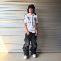 Loose Fit Polo Shirt Short Sleeve Printed Casual Street Style Summer Unique Quality Top T Shirt Collar