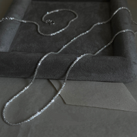 Jewelry 925 Sterling Plain Chain Simple No Pendant DIY Couple Versatile Clavicle Chain Light Luxury Design High End Matching Chain