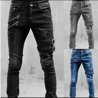 Motorcycle Stretch Skinny Jeans