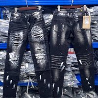 Streetwear Money Print Baggy Jeans – Oversized Hip Hop Denim Pants Dollar Bill Design 