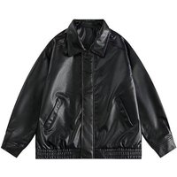 Men's Clothing leather jacket retro trend leisure suit handsome street motorcycle suit pu leather jacket