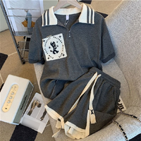 Clothing Large Casual Fashion Suit Summer Loose Short Sleeved Sports Shorts Two Piece Suit