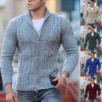 autumn winter sweater knit cardigan solid slim coat