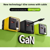 65W Gallium Nitride Fast Retractable Charging Head 80W Dual Port A+C Compatible Huawei Phone Charger