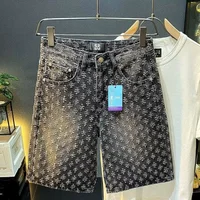 Men's Clothing Men's Trendy Blue Shorts Five Point Pants Paint Coated For Formal & Casual For Mental Five Point Pants