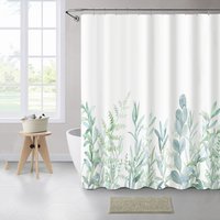 Modern Geometric Print Shower Curtain – Waterproof Polyester Bathroom Decor Abstract Lines 180x180cm