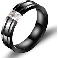 popular personalized diamond titanium steel men's ring black zircon personalized ring diamond ring ring