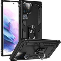 Samsung Galaxy S22 Ultra S22 Plus 5G S21 S20 FE S10 Luxury Armor Shockproof Holder Ring Stand Hybrid Thin Case Cover