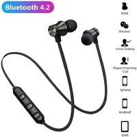 XT11 Magnetic Wireless Bluetooth Earphone In-Ear Stereo Music Headset Sport Earbud Earpiece With Microphone Universal Headphone