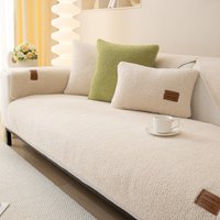 winter lambskin sofa cushion non slip plush cushion simple modern sofa cover cloth towel