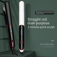Hair Straightener & Curling Iron Professional Styling Tool Adjustable Temperature & Ceramic Plates 