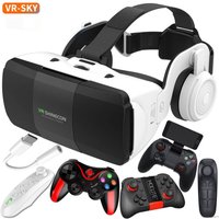 3D VR Glasses For Smartphones – Portable Virtual Reality Headset With Blue Light Protection For Gaming & Metaverse