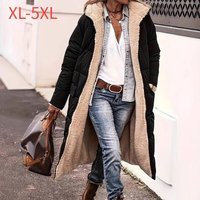  Reversible Long Winter Coat – Thick Fleece Lined Oversized Hooded Parka Pockets 