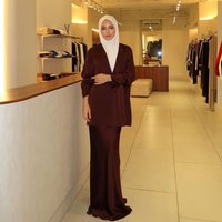 Clothing Suit Skirt Suit Muslim Satin Shirt
