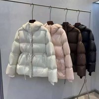 Women's Winter Padded Puffer Jacket With Slim Waist - Fashionable Quilted Coat In Black, White, Brown & Pink (Sizes M-xxxl)