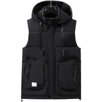 Clothing Removable Hat Autumn Winter Cotton Vest Middle aged Students Large Vest Casual Vest Thick Vest