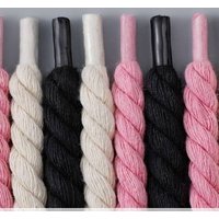 Shoe Accessories thick round warrior powder beige shoelace rope
