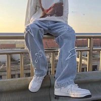 Retro 3D Tailored Jeans Classic Straight Leg Denim Pants Vintage Inspired Construction