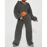 Women's Clothing Autumn Women's Casual Hooded Front Zipper Sweater Wide Leg Loose Trousers Suit