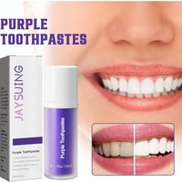 Jaysuing Purple Tooth Cleanses Stains Oral Odors, Caring for Gingival Whitening and Brightening Toothpaste
