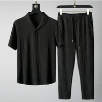 Summer Trend Suit Thin Korean Short sleeved Trousers Fashion Leisure Luxury Joker Sports Suit