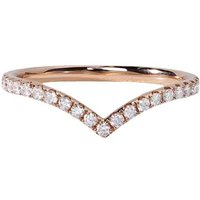 French elegant V shaped diamond plated white gold slender exquisite V shaped micro inlaid zircon pinky ring diamond ring female