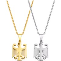 Fashionable Unique Stainless Steel German Eagle Coat Arms Pendant Necklace Jewelry Accessory