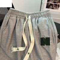 Clothing Summer Embroidery Couple Casual Shorts Ins Loose Straight Sports Pants Oversize Mid length Pants