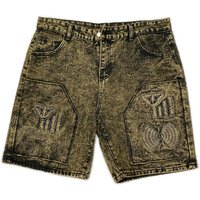 Men's Distressed Slim Fit Denim Shorts - Mid-Length Ripped Jeans For Casual Wear | Hip Hop Style Cotton Stretch-Free Short Pants