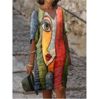 Clothing V neck Printed Dress